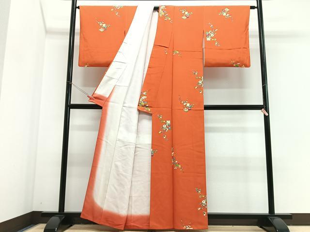 平和屋着物■小紋　作家物　枝花文　洗える着物　CABJ8059xe