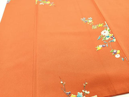 平和屋着物■小紋　作家物　枝花文　洗える着物　CABJ8059xe