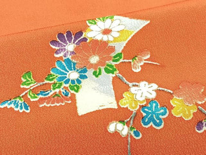 平和屋着物■小紋　作家物　枝花文　洗える着物　CABJ8059xe