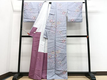 平和屋着物■小紋　舞花文　洗える着物　CABJ8063xe