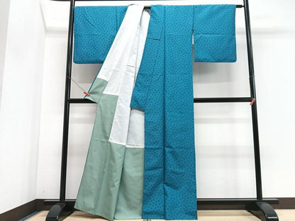 平和屋着物■小紋　舞桜文　洗える着物　CABJ8064xe