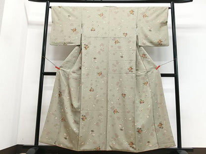 平和屋着物■小紋　舞花文　金彩　洗える着物　CABJ8065xe