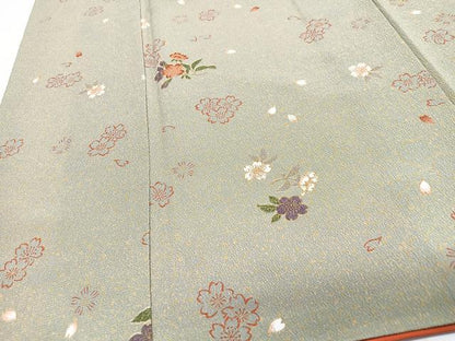 平和屋着物■小紋　舞花文　金彩　洗える着物　CABJ8065xe