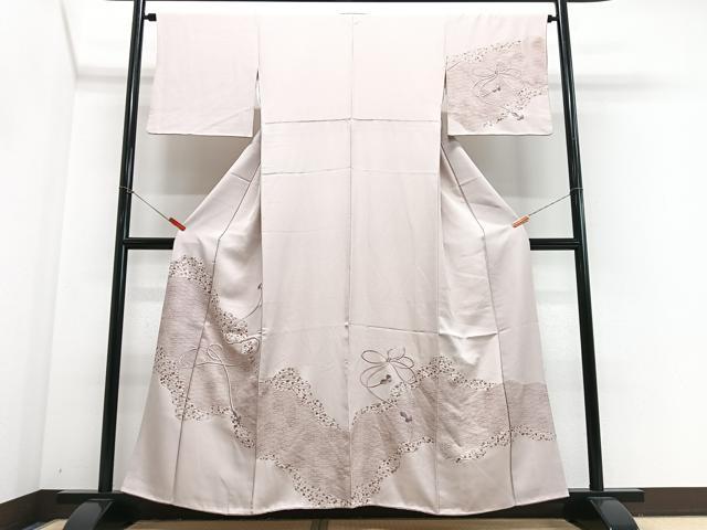 平和屋着物■訪問着　刺繍　結び紐青海波文　小林屋扱い　正絹　逸品　CABJ8066xe