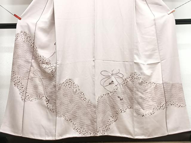 平和屋着物■訪問着　刺繍　結び紐青海波文　小林屋扱い　正絹　逸品　CABJ8066xe