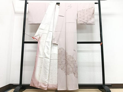 平和屋着物■訪問着　刺繍　結び紐青海波文　小林屋扱い　正絹　逸品　CABJ8066xe