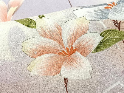 平和屋着物■小紋　枝花文　暈し染め　洗える着物　CABJ8070xe