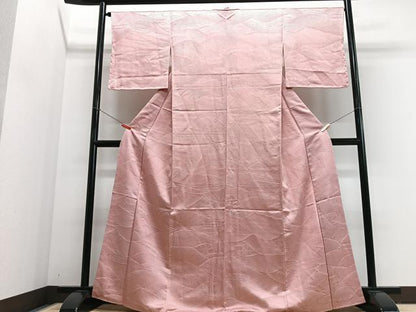 平和屋着物■上質な小紋　立波文　正絹　逸品　未使用　CABJ8071xe