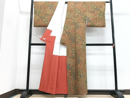 平和屋着物■上質な小紋　花唐草文　やまと誂製　正絹　逸品　CABJ8072xe