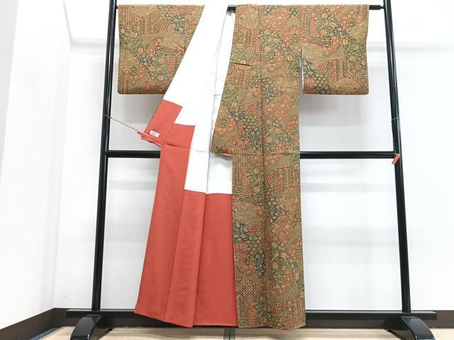 平和屋着物■上質な小紋　花唐草文　やまと誂製　正絹　逸品　CABJ8072xe