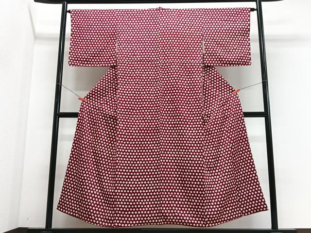 平和屋着物■上質な小紋　総絞り　正絹　逸品　CABJ8085xe