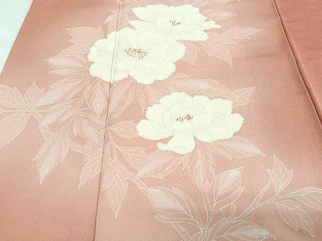 平和屋着物■訪問着　草花文　暈し染め　銀彩　正絹　逸品　CABJ8092xe