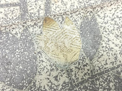平和屋着物■訪問着　エ霞枝葉文　たたき染め　金彩　正絹　逸品　CABJ8094xe
