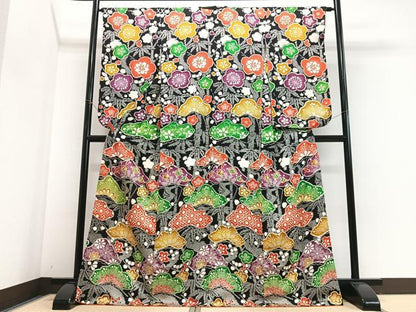 平和屋着物■小振袖　松竹梅　正絹　逸品　CABJ8097xe