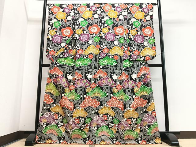 平和屋着物■小振袖　松竹梅　正絹　逸品　CABJ8097xe