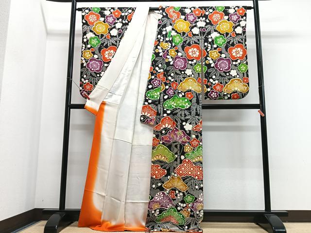 平和屋着物■小振袖　松竹梅　正絹　逸品　CABJ8097xe