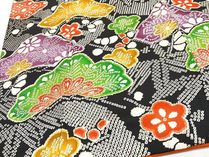 平和屋着物■小振袖　松竹梅　正絹　逸品　CABJ8097xe