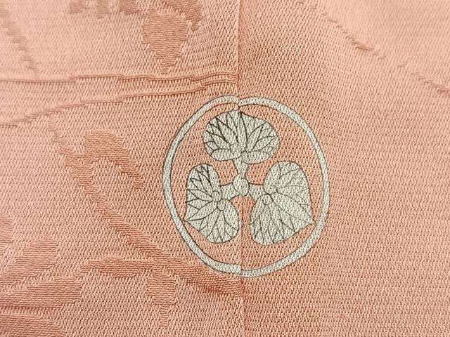 平和屋着物■上質な色無地　更紗花唐草地紋　宍色　正絹　逸品　CABJ8098xe