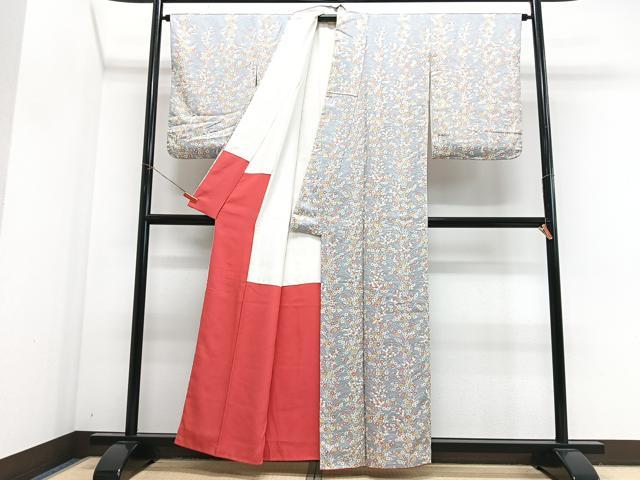 平和屋着物■上質な小紋　草花文　正絹　逸品　CABJ8103xe