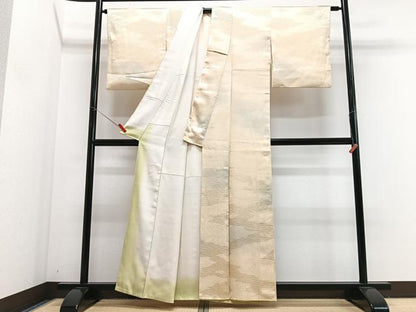 平和屋着物■上質な小紋　霞文　正絹　逸品　CABJ8107xe