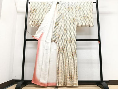 平和屋着物■上質な小紋　花尽くし　正絹　逸品　CABJ8108xe