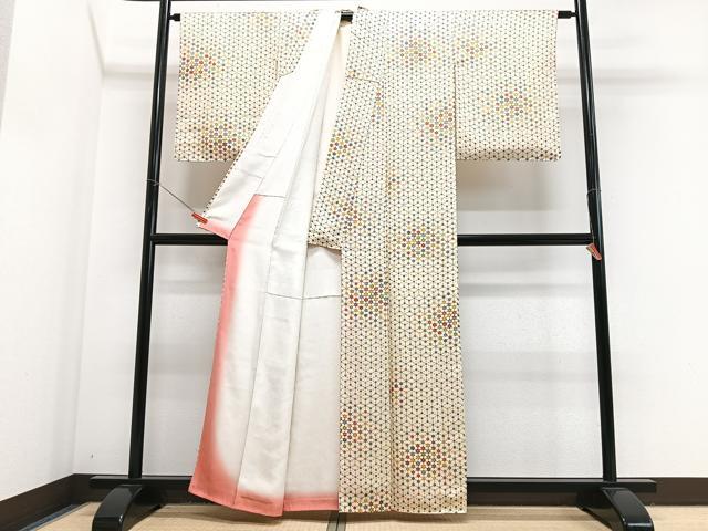 平和屋着物■上質な小紋　花尽くし　正絹　逸品　CABJ8108xe
