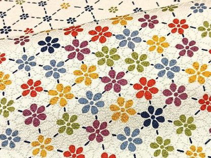 平和屋着物■上質な小紋　花尽くし　正絹　逸品　CABJ8108xe