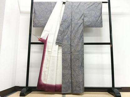 平和屋着物■本場染大島紬　正倉院花鳥文　正絹　逸品　CABJ8109xe