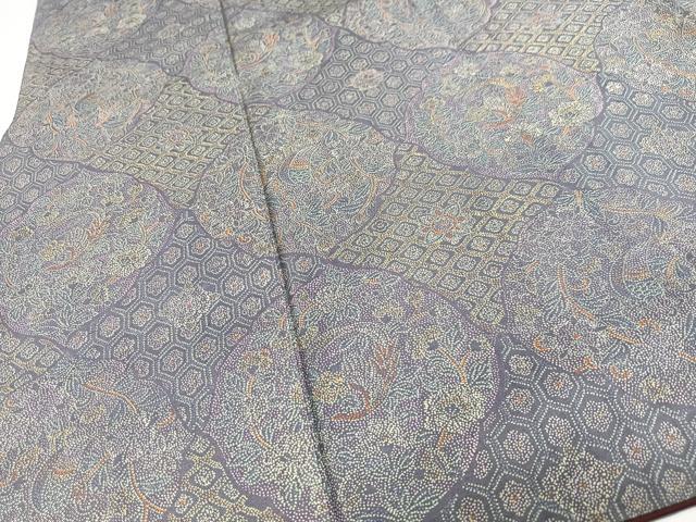 平和屋着物■本場染大島紬　正倉院花鳥文　正絹　逸品　CABJ8109xe