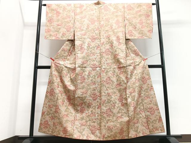平和屋着物■上質な紬　樹林文　正絹　逸品　CABJ8122xe