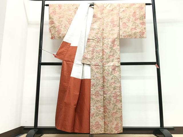 平和屋着物■上質な紬　樹林文　正絹　逸品　CABJ8122xe