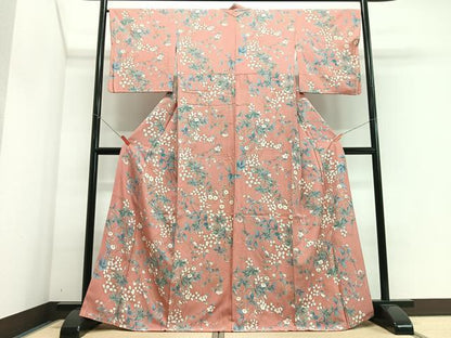 平和屋着物■上質な小紋　枝花文　金彩　ますいわ屋扱い　正絹　逸品　CABJ8123xe