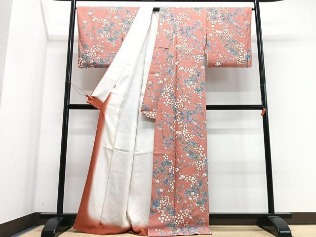 平和屋着物■上質な小紋　枝花文　金彩　ますいわ屋扱い　正絹　逸品　CABJ8123xe