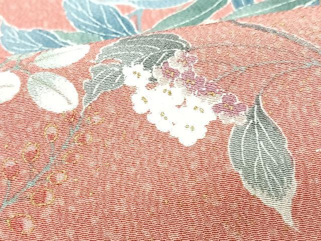 平和屋着物■上質な小紋　枝花文　金彩　ますいわ屋扱い　正絹　逸品　CABJ8123xe