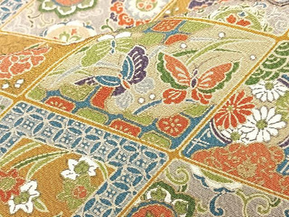 平和屋着物■上質な小紋　吉祥花蝶文　正絹　逸品　CABJ8127xe