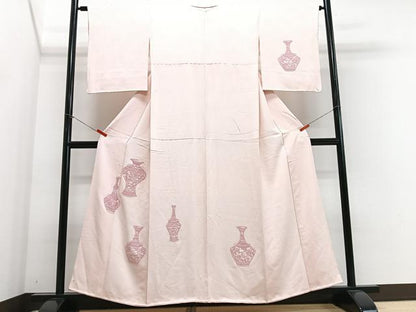 平和屋着物■中国三大刺繍　相良刺繍　総刺繍　訪問着　陶器文　正絹　逸品　CABJ8136xe