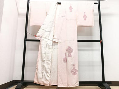 平和屋着物■中国三大刺繍　相良刺繍　総刺繍　訪問着　陶器文　正絹　逸品　CABJ8136xe