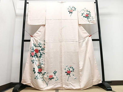 平和屋着物■訪問着　枝花文　正絹　逸品　CABJ8139xe