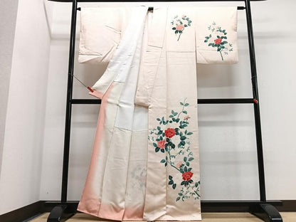平和屋着物■訪問着　枝花文　正絹　逸品　CABJ8139xe