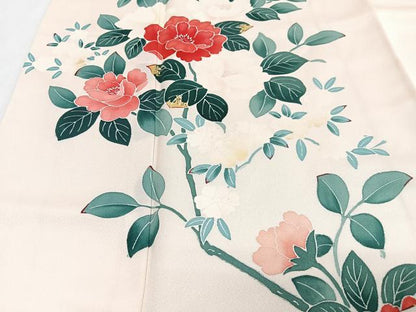 平和屋着物■訪問着　枝花文　正絹　逸品　CABJ8139xe