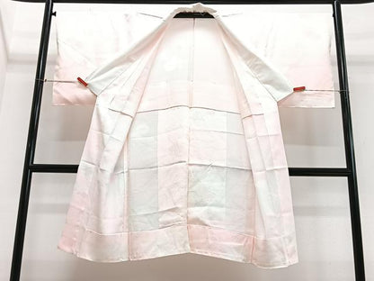 平和屋着物■長襦袢　無双仕立て　舞菊地紋　暈し染め　半衿刺繍　正絹　逸品　CABJ8140xe