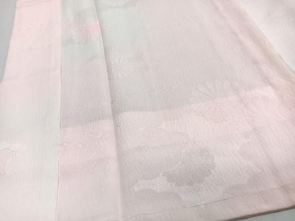 平和屋着物■長襦袢　無双仕立て　舞菊地紋　暈し染め　半衿刺繍　正絹　逸品　CABJ8140xe
