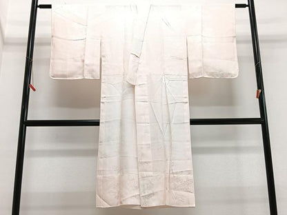 平和屋着物■長襦袢　無双仕立て　立波草花地紋　暈し染め　正絹　逸品　CABJ8141xe