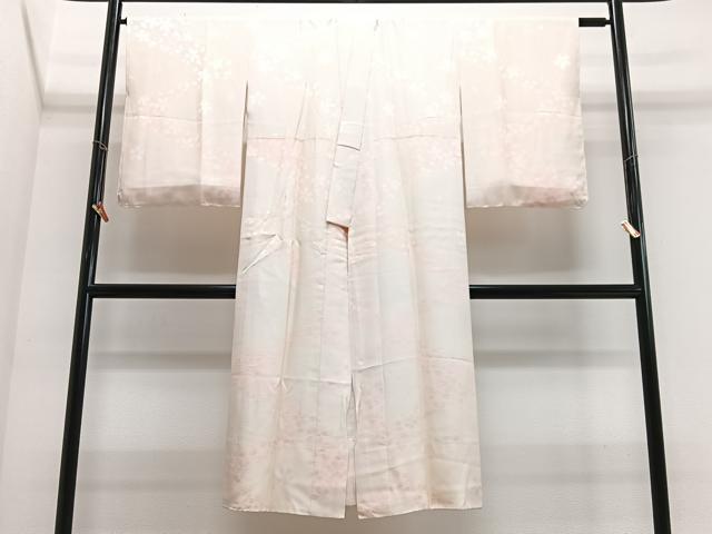 平和屋着物■長襦袢　袷　舞桜地紋　暈し染め　正絹　逸品　CABJ8143xe