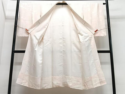 平和屋着物■長襦袢　袷　舞桜地紋　暈し染め　正絹　逸品　CABJ8143xe