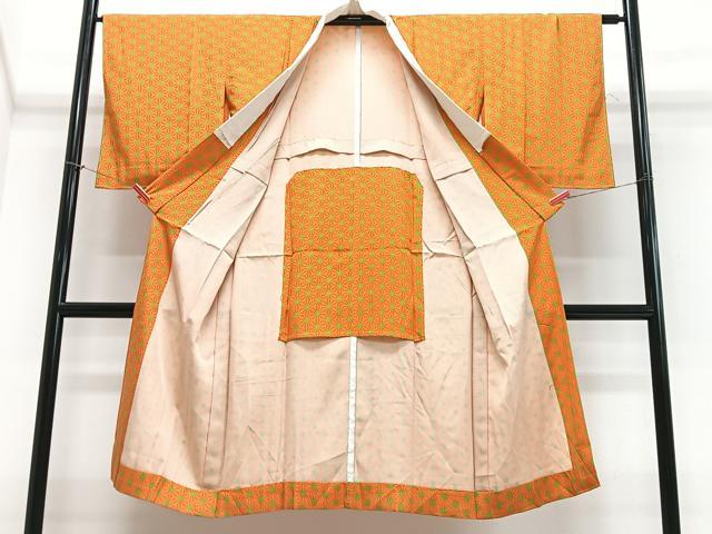平和屋着物■長襦袢　無双仕立て　麻の葉文様　正絹　逸品　CABJ8149xe