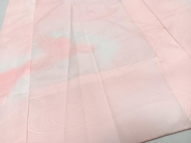 平和屋着物■長襦袢　無双仕立て　流水立波舞花地紋　暈し染め　洗える着物　CABJ8156xe