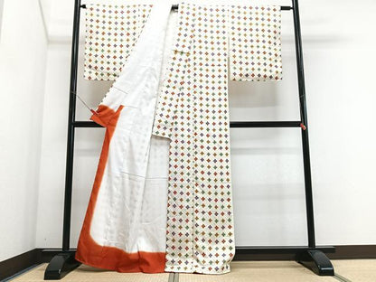 平和屋着物■上質な小紋　花尽くし　正絹　逸品　未使用　CABJ8160xe