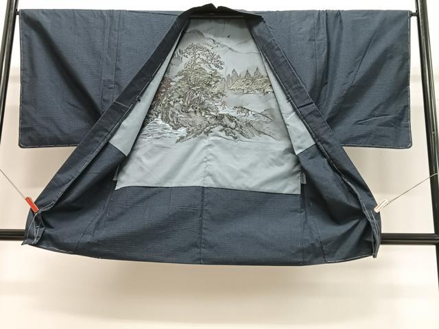平和屋着物■男性　本場大島紬　アンサンブル　絣文様　正絹　逸品　未使用　CABJ8164xe