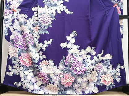 平和屋着物●豪華振袖　草花文　金彩　正絹　逸品　CABJ8168xe